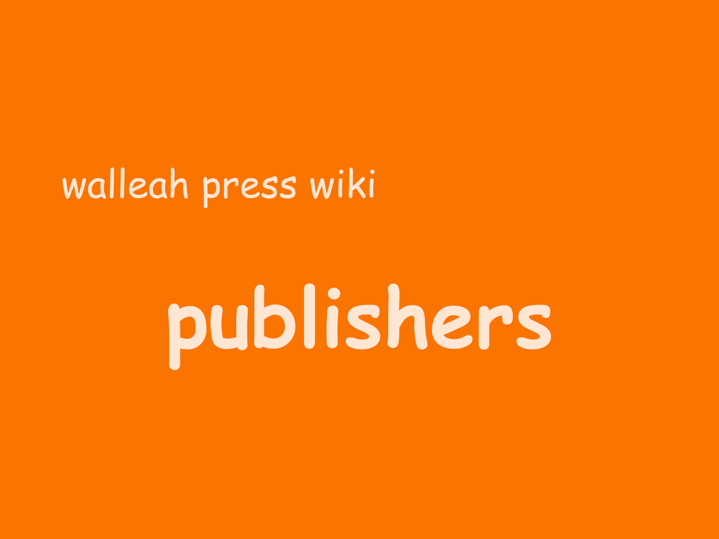 wiki publishers